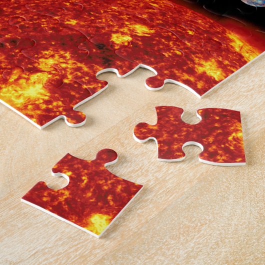 Astronaut in het zonnestelsel legpuzzel (Zijkant)