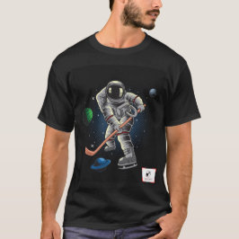 Astronaut in hockey gear ontwerp t-shirt
