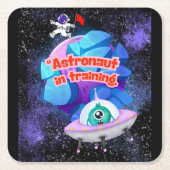 astronaut in opleiding kartonnen onderzetters (Voorkant)