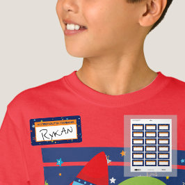 Astronaut in opleiding Kleine Naam Tag Stickers