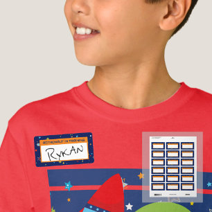 Astronaut in opleiding Kleine Naam Tag Stickers