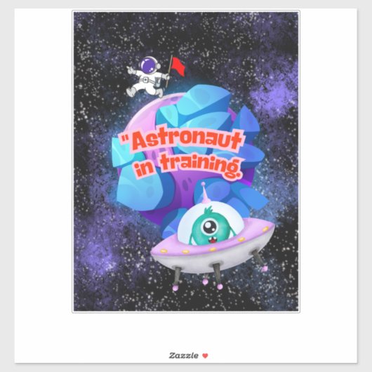 ASTRONAUT IN OPLEIDING STICKER (Vel)