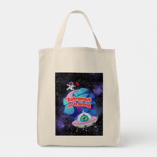 ASTRONAUT IN OPLEIDING TOTE BAG (Achterkant)