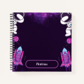 Astronaut In Outer Space Notitieboek (Voorkant)