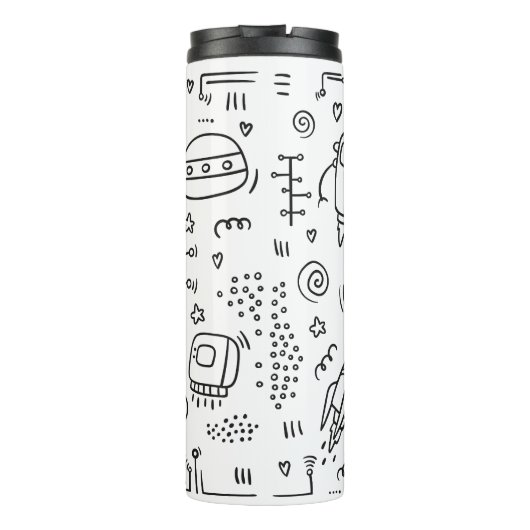 Astronaut in ruimtedoedelen thermosbeker (Achterkant)