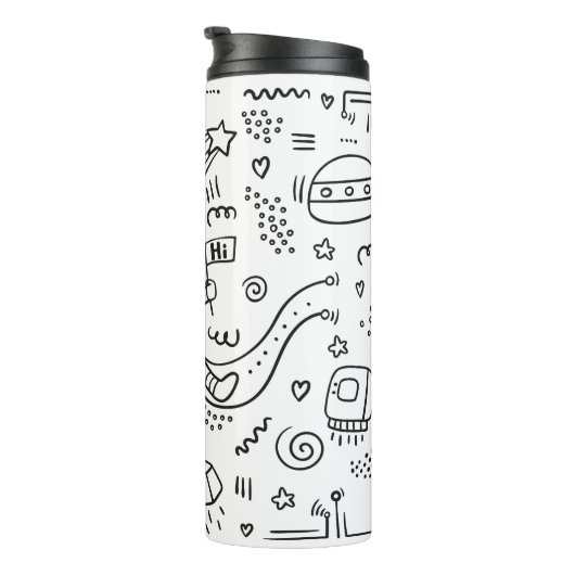 Astronaut in ruimtedoedelen thermosbeker (Geroteerd rechts)