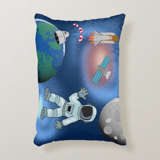 Astronaut in ruimteslijfthema accent kussen (Voorkant(Verticaal))