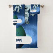 Astronaut in ruimteslijfthema bad handdoek (Insitu)