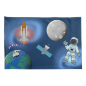 Astronaut in ruimteslijfthema kussensloop (Achterkant-Rechts)