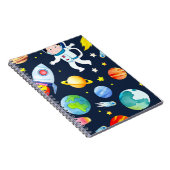 Astronaut in ruimtevaartuigen en raketten notitieboek (Rechterzijde)