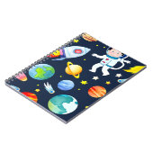Astronaut in ruimtevaartuigen en raketten notitieboek (Linkerzijde)