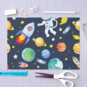 Astronaut in ruimtevaartuigen en raketten tissuepapier (Craft)