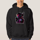 Astronaut in Space Aesthetic Wave Planet Eclipse   Hoodie (Voorkant)