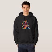 Astronaut in Space Aesthetic Wave Planet Eclipse   Hoodie (Voorkant volledig)