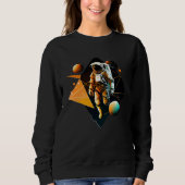 Astronaut in Space Aesthetic Wave Planet Eclipse Trui (Voorkant)