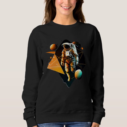 Astronaut in Space Aesthetic Wave Planet Eclipse   Trui (Voorkant)