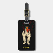 Astronaut in Space Bagagelabel (Voorkant verticaal)