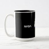 Astronaut in Space Black Tweekleurige Koffiemok (Links)