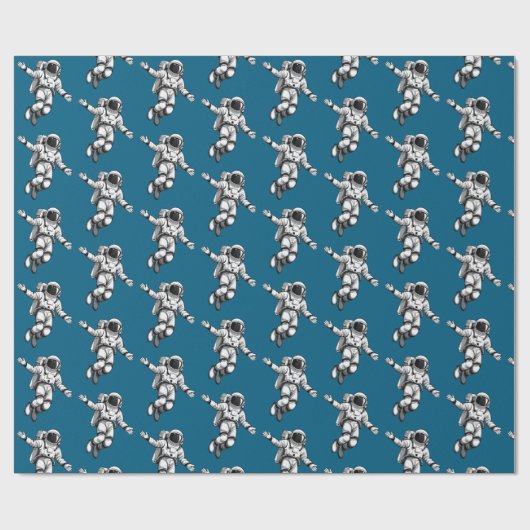 Astronaut in space cadeaupapier (Vlak)