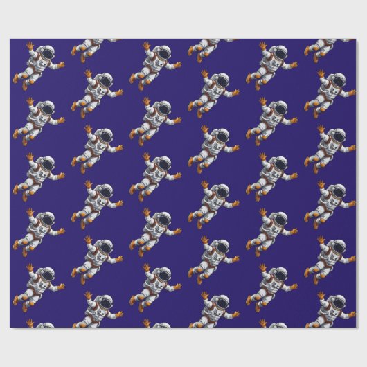 Astronaut in space cadeaupapier (Vlak)