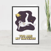 Astronaut in Space Cosmic Valentijnsdag Universe Kaart (Voorkant)