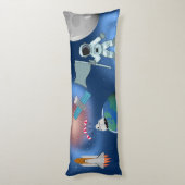 Astronaut in Space Galaxy Persoonlijke naam Lichaamskussen (Achterkant (Verticaal))