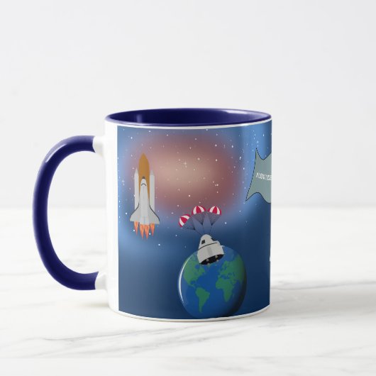 Astronaut in Space Galaxy Persoonlijke naam Mok (Links)