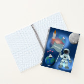 Astronaut in Space Galaxy Persoonlijke naam Notitieboek (Binnen)