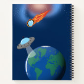 Astronaut in Space Galaxy Persoonlijke naam Notitieboek (Achterkant)