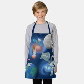 Astronaut in Space Galaxy Persoonlijke naam Schort (Gedragen)