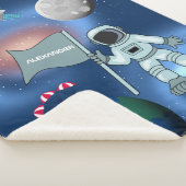 Astronaut in Space Galaxy Persoonlijke naam Sherpa Deken (3/4)
