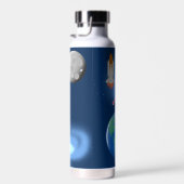 Astronaut in Space Galaxy Persoonlijke naam Waterfles (Rechts)