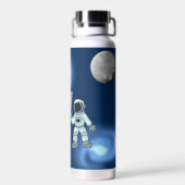 Astronaut in Space Galaxy Persoonlijke naam Waterfles (Achterkant)