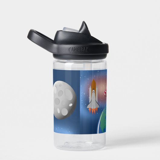Astronaut in Space Galaxy Persoonlijke naam Waterfles (Rechts)