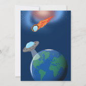 Astronaut in Space Galaxy Theme Birthday Party Kaart (Achterkant)