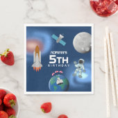 Astronaut in Space Galaxy Theme Birthday Party Servet (Insitu)