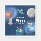 Astronaut in Space Galaxy Theme Birthday Party Servet (Voorkant)
