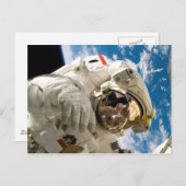 Astronaut in Space Photo Space Shuttle Discovery Briefkaart (Voorkant / Achterkant)