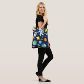 Astronaut in Space Planets and Rockets Pattern Tote Bag (Op model)