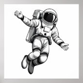 Astronaut in space poster (Voorkant)