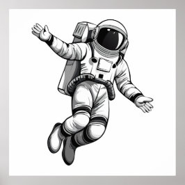 Astronaut in space poster