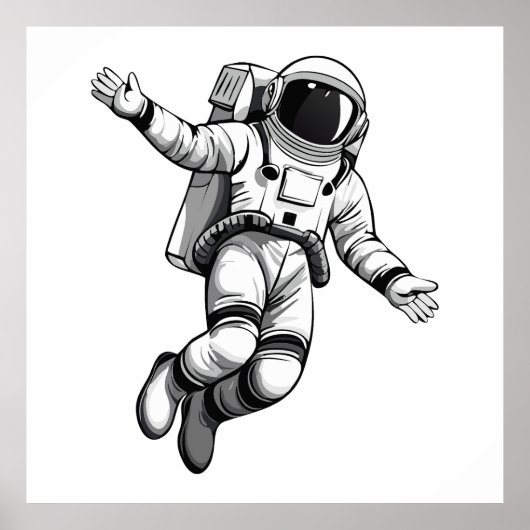 Astronaut in space poster (Voorkant)