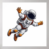 Astronaut in space poster (Voorkant)