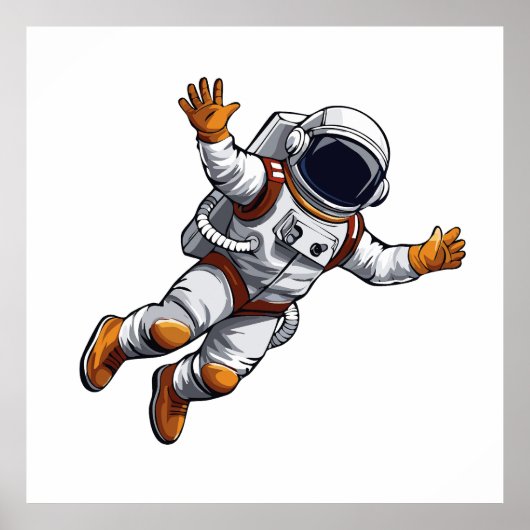 Astronaut in space poster (Voorkant)