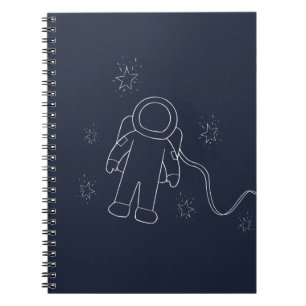 Astronaut in Space Spaceman Galaxy en sterren Notitieboek