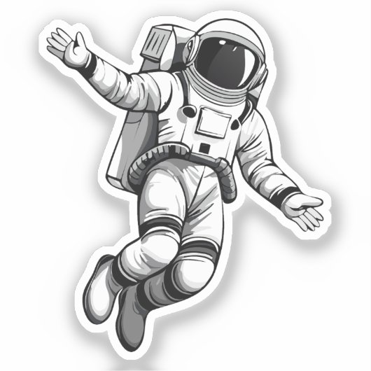 Astronaut in space sticker (Voorkant)
