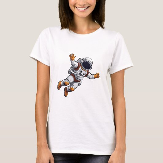 Astronaut in space t-shirt (Voorkant)