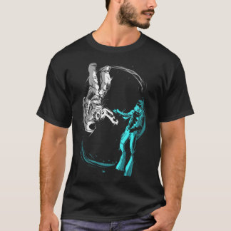 Astronaut in Space Universe Scuba Duiker in Water  T-shirt