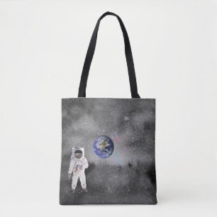 Astronaut in Tas voor buitenruimteweergave
