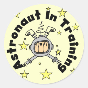 Astronaut in Training Tshirts en Gifts Ronde Sticker